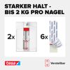 Klebenägel verstellbar Tapete/Putz weiß 2 Stück 2 kg