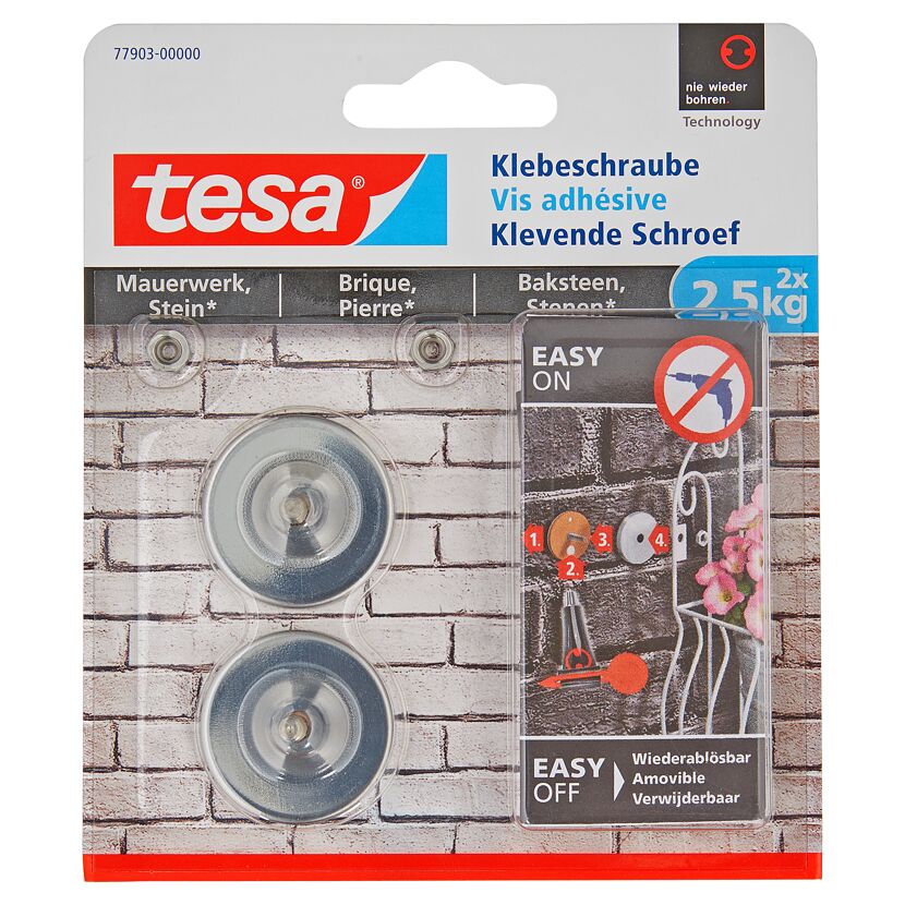 Tesa Klebeschrauben, 2 Stück, 2,5 kg