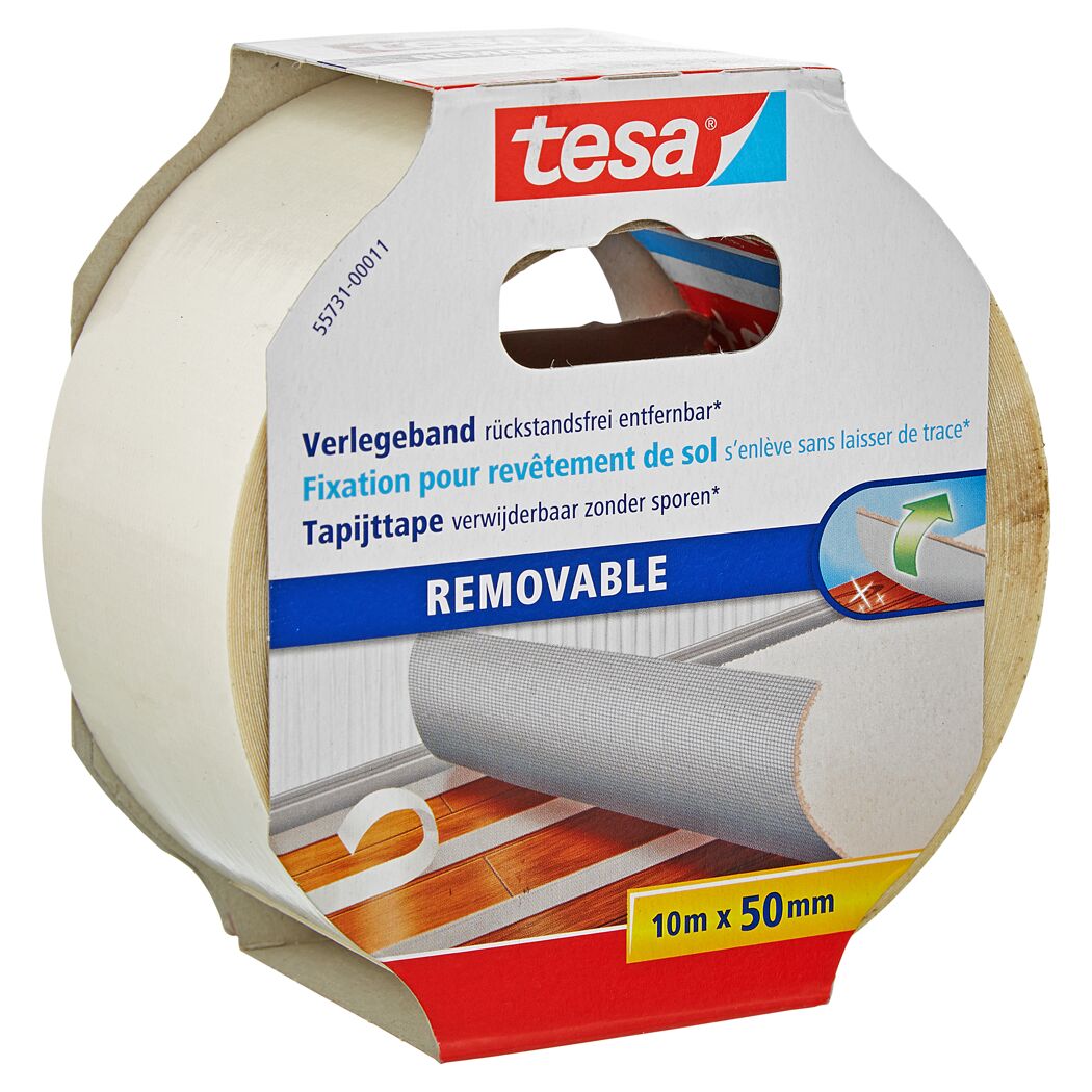 Tesa Verlegeband, 10 m x 50 mm, auf Verpackung