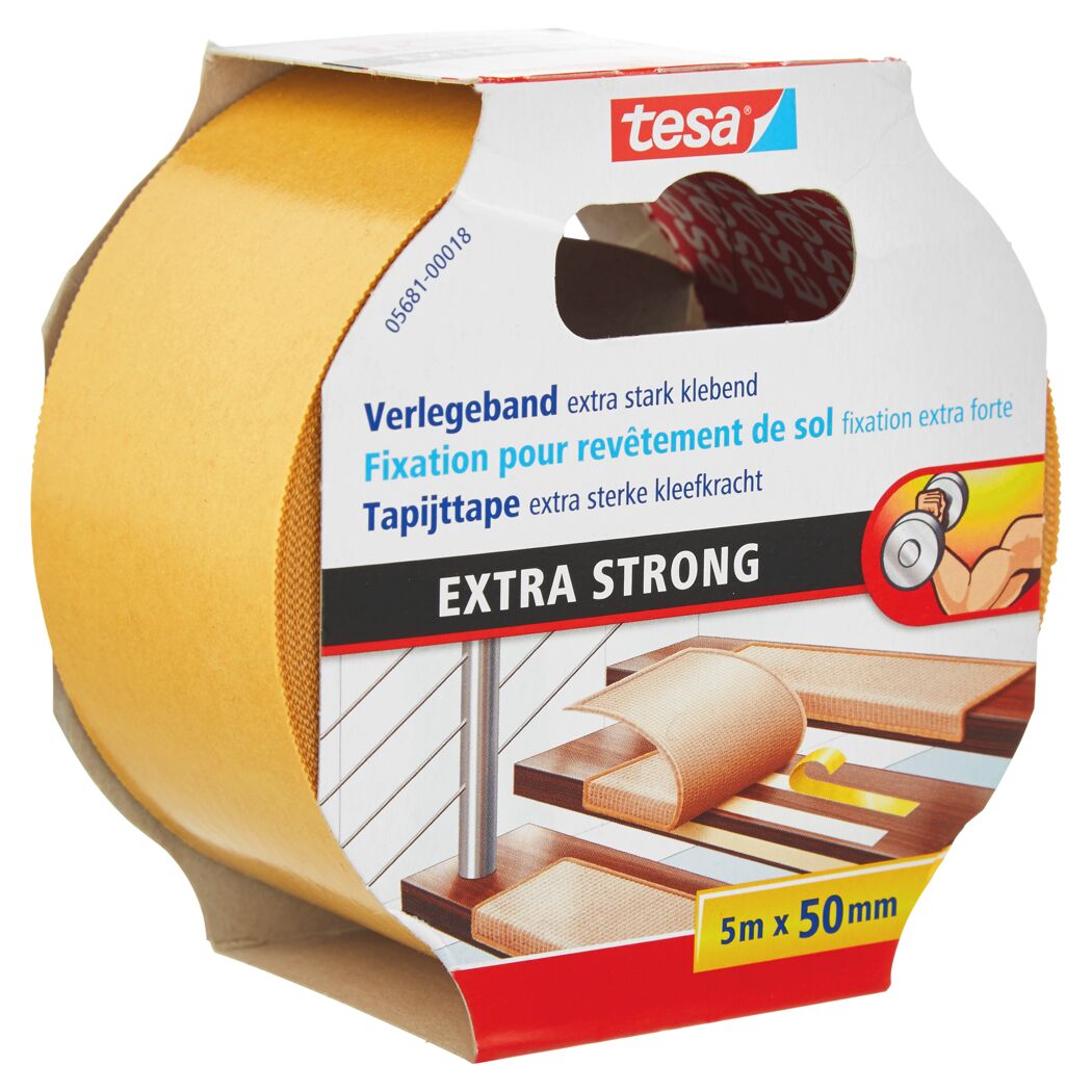 Tesa Extra Strong Verlegeband auf Treppenstufen