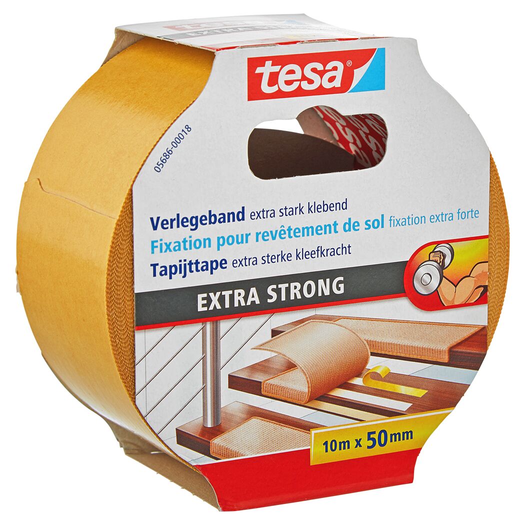 tesa Verlegeband extra stark klebend, 10 m x 50 mm