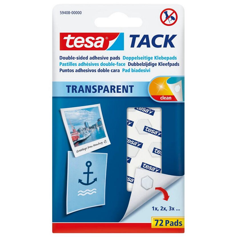 Tesa Tack Transparent doppelseitige Klebepads