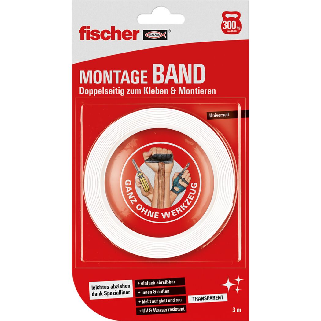 Klebeband 'Ganz ohne Werkzeug' doppelseitig 19 mm x 3 m
