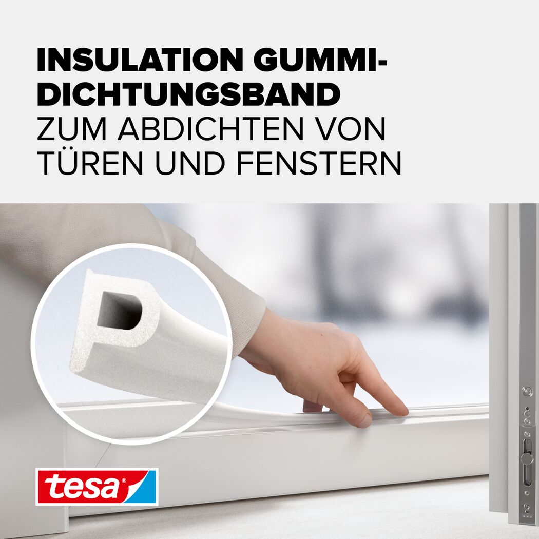 P-Profildichtung 'Insulation' weiß 10 m