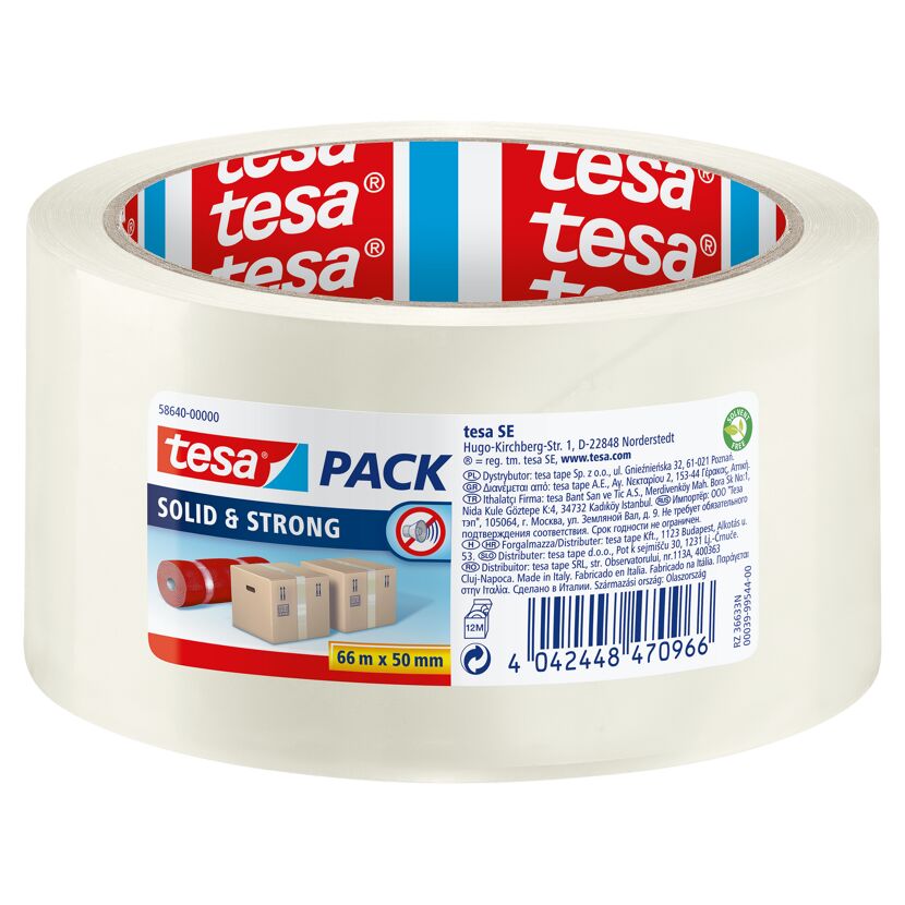 Paketband tesapack® 'Solid&Strong' 50 mm x 66 m transparent