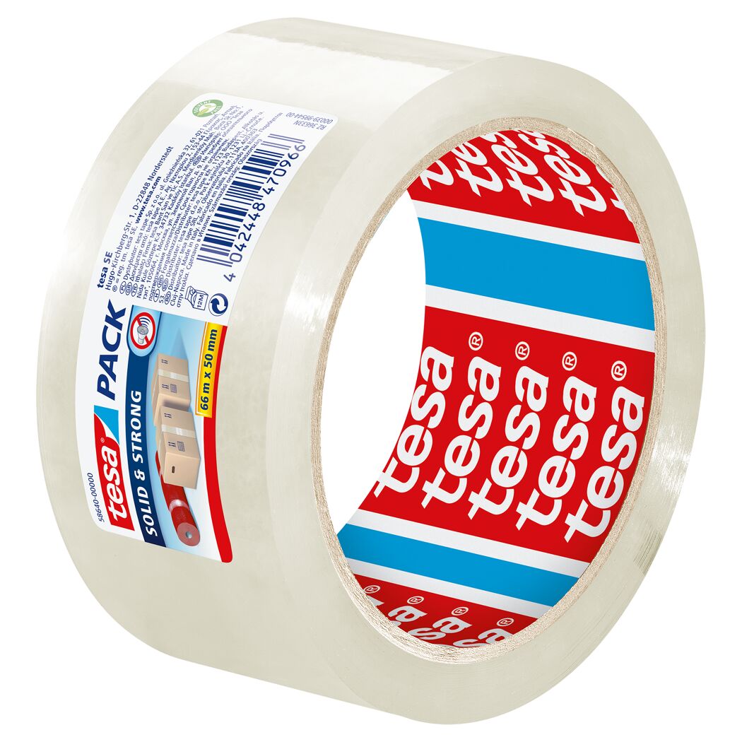 Paketband tesapack® 'Solid&Strong' 50 mm x 66 m transparent