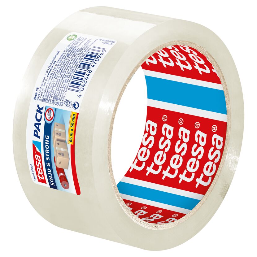 Paketband tesapack® 'Solid&Strong' 50 mm x 66 m transparent