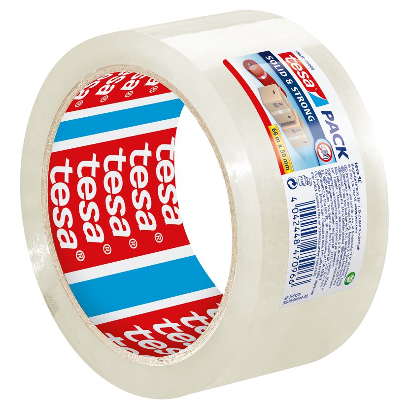Paketband tesapack® 'Solid&Strong' 50 mm x 66 m transparent