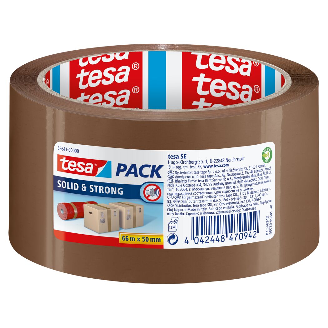 Tesa Pack Klebeband braun 66 m x 50 mm