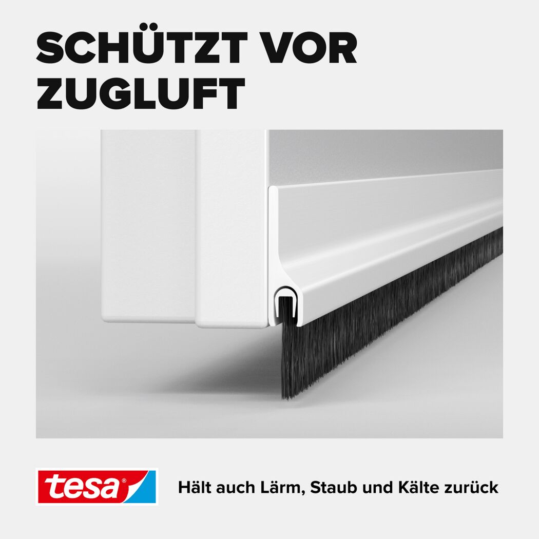 Türdichtschiene 'Insulation' für Textilböden weiß 100 x 4,3 cm