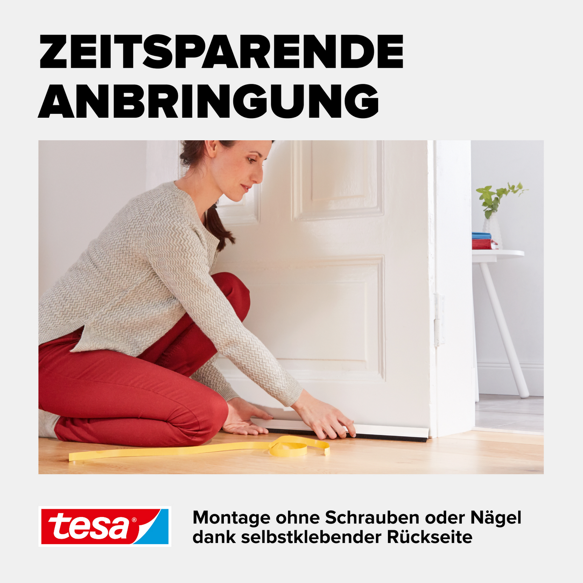 Türdichtschiene 'Insulation' für Textilböden weiß 100 x 4,3 cm