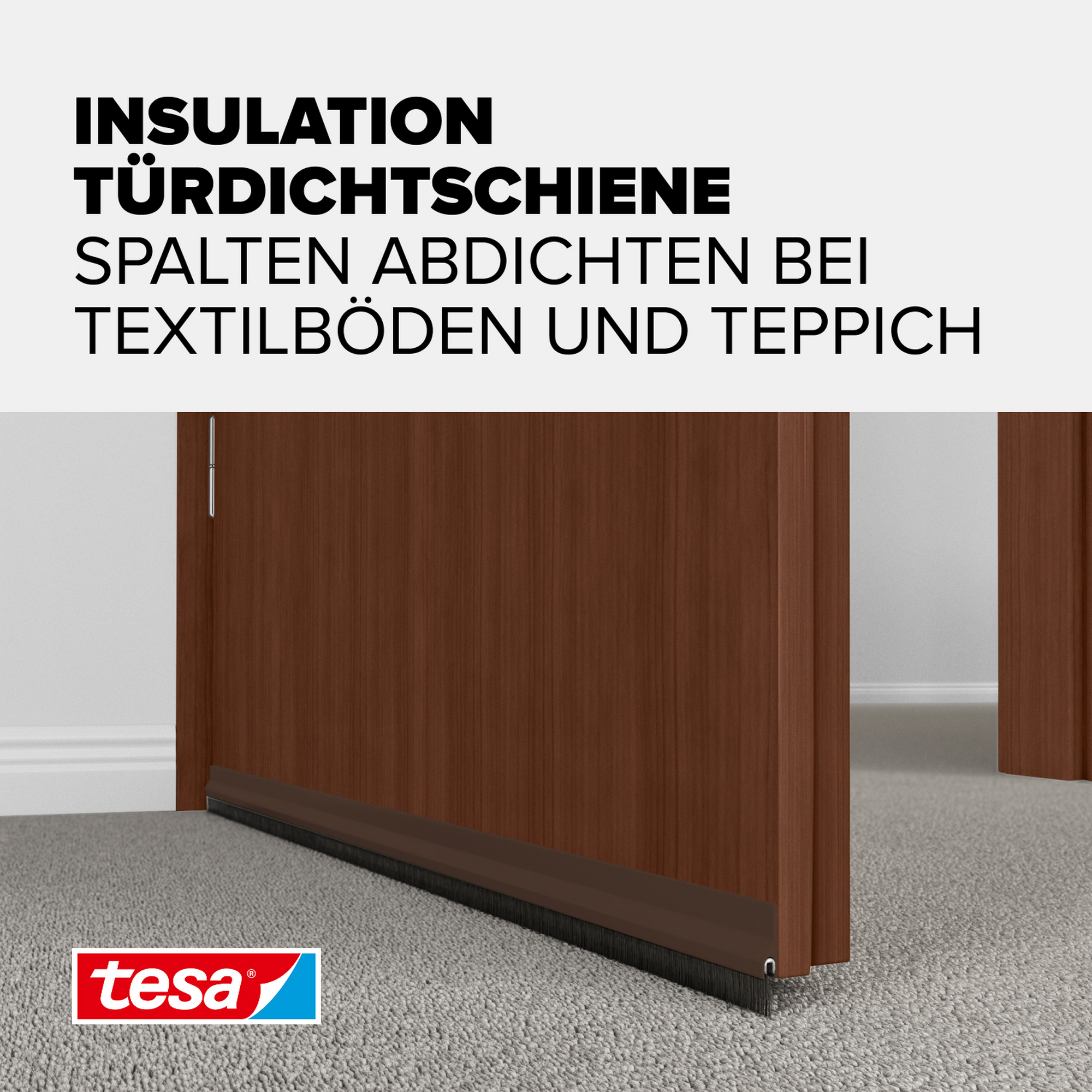 Türdichtschiene 'Insulation' für Textilböden braun 100 x 4,3 cm
