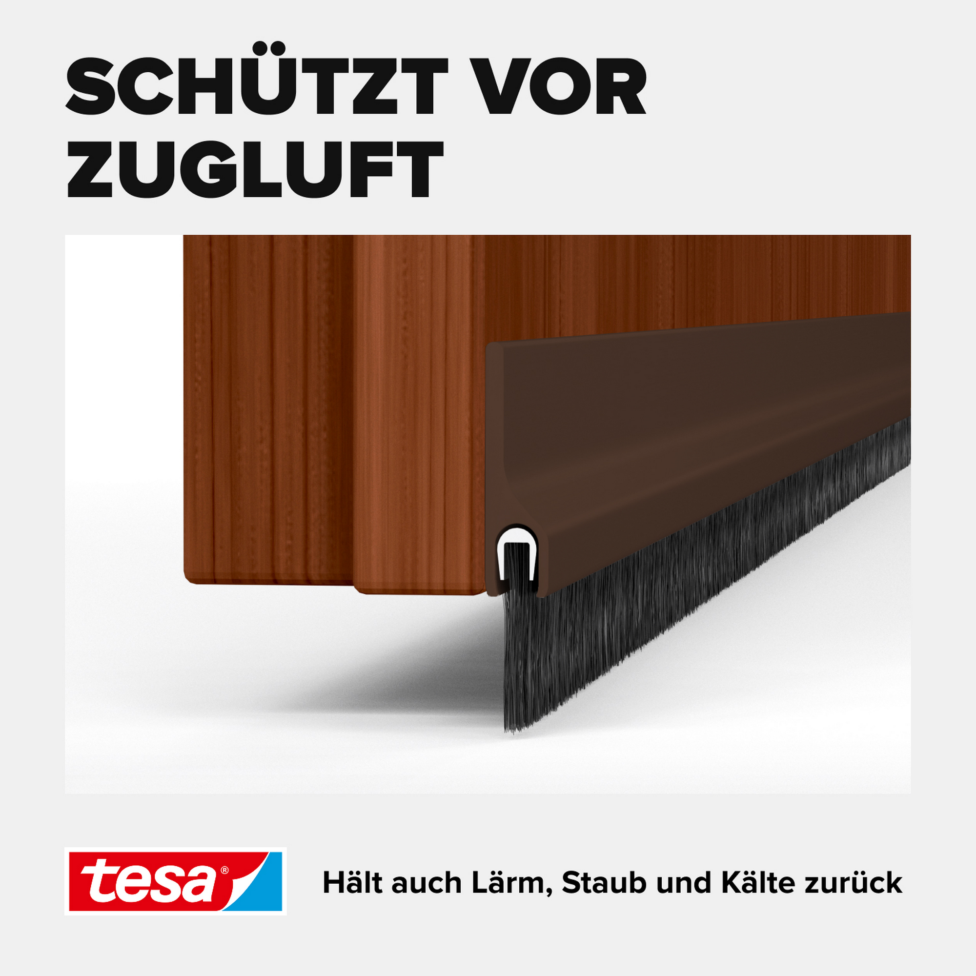 Türdichtschiene 'Insulation' für Textilböden braun 100 x 4,3 cm