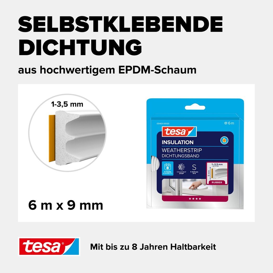 E-Profildichtung 'Insulation' weiß 6 m
