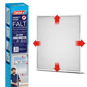 Fensterfliegengitter 'Falt' weiß stufenlos von 80 x 80 bis 140 x 140 cm