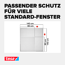 Fensterfliegengitter 'Falt' weiß stufenlos von 80 x 80 bis 140 x 140 cm