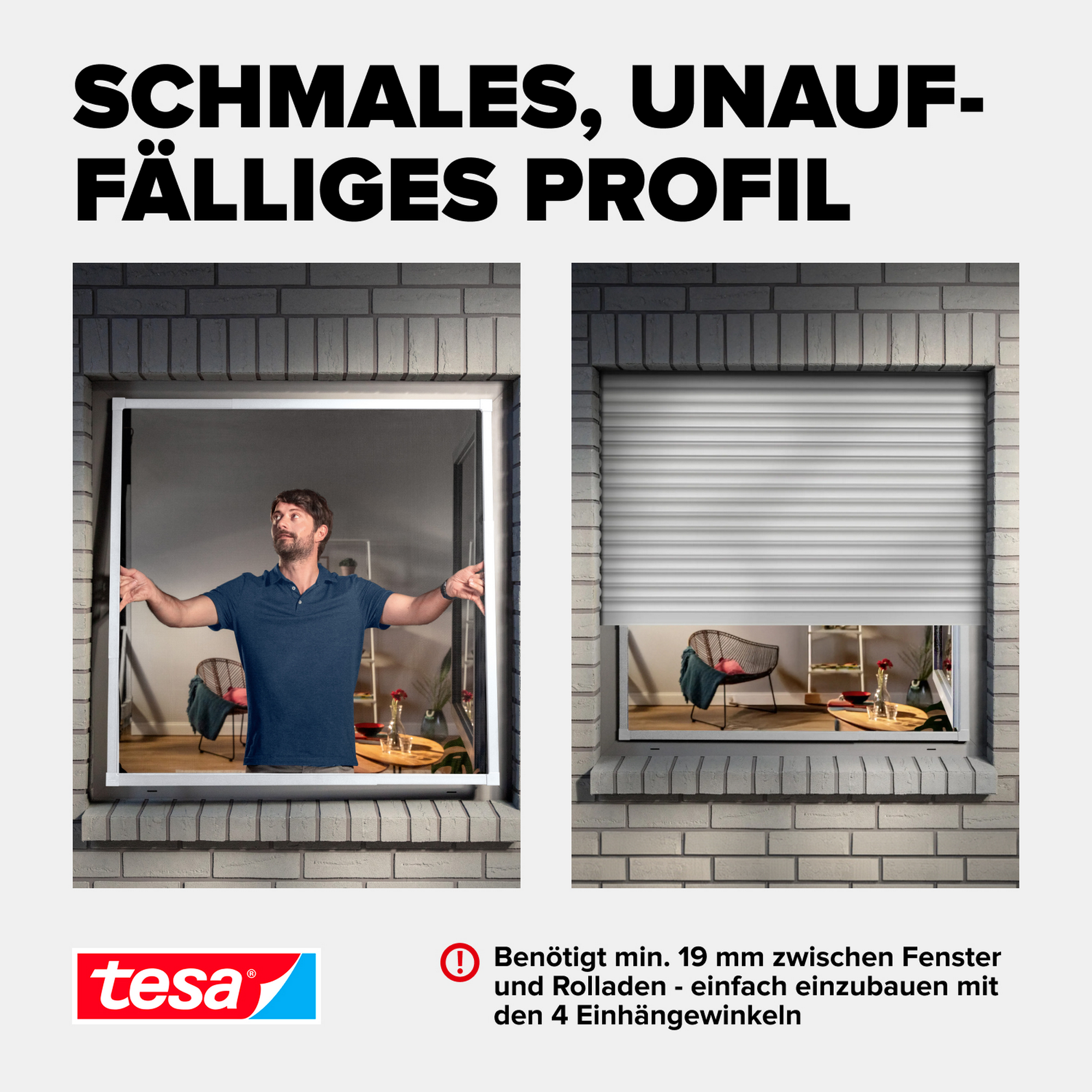 Fensterfliegengitter 'Falt' weiß stufenlos von 80 x 80 bis 140 x 140 cm