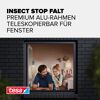 Fensterfliegengitter 'Falt' anthrazit stufenlos von 80 x 80 bis 140 x 140 cm