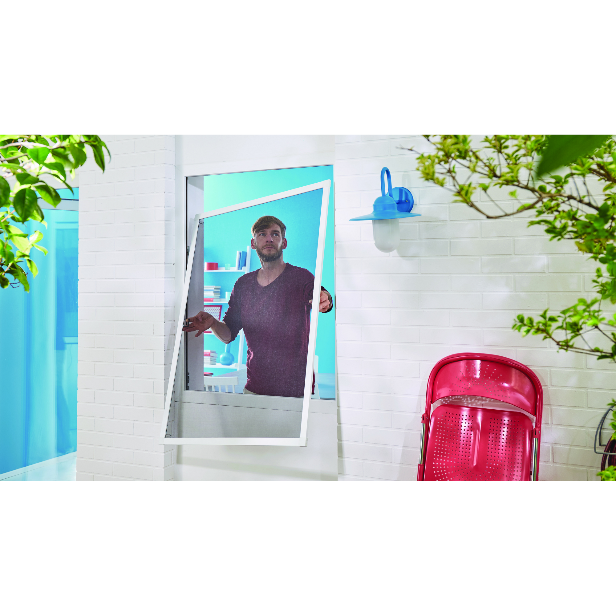 Fensterfliegengitter 'Alu Comfort' weiß 140 x 150 cm + product picture
