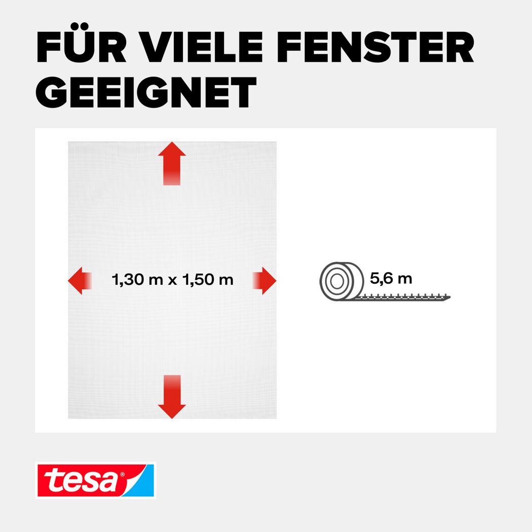 Fensterfliegengitter 'Standard' weiß 130 x 150 cm
