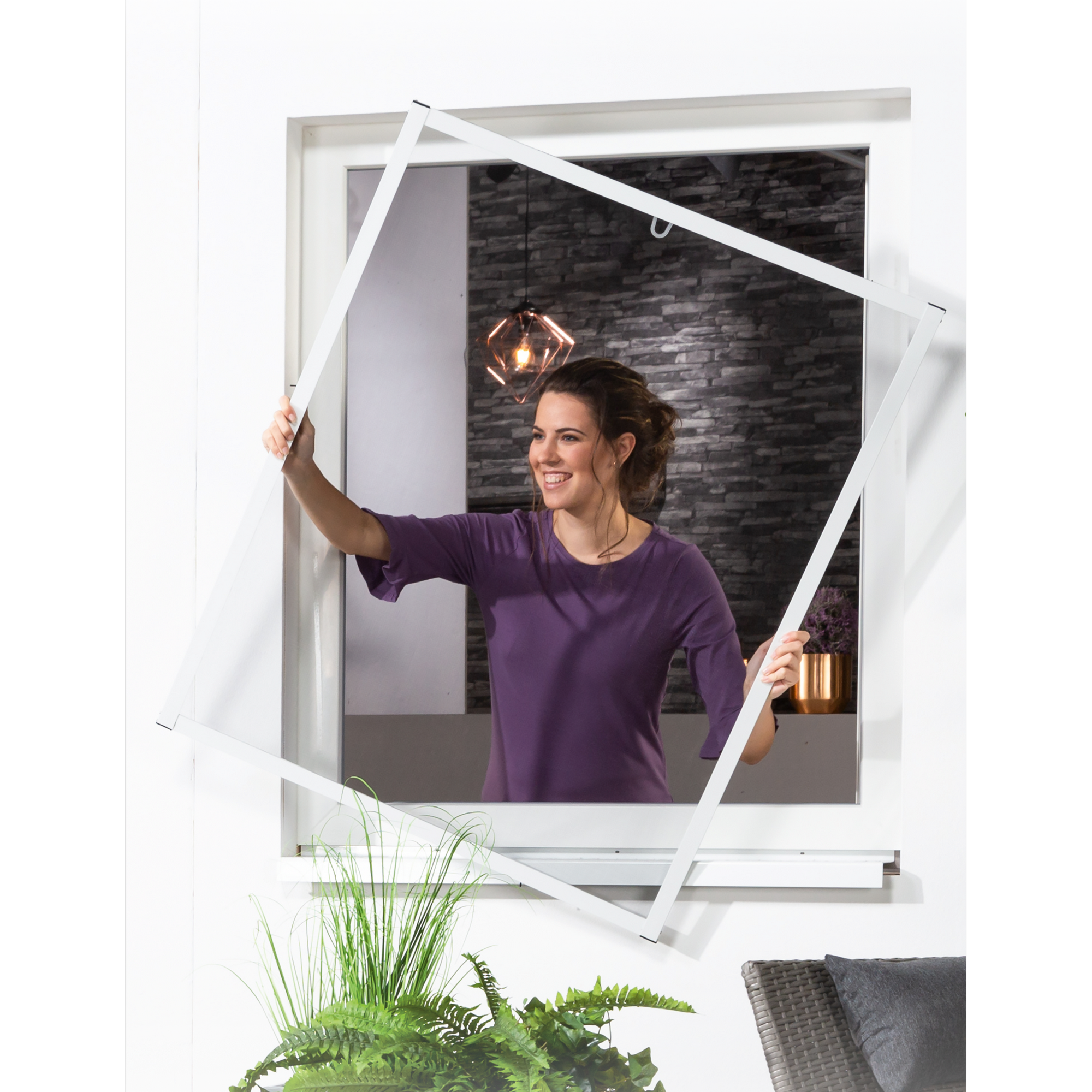 Alu-Bausatz für Fenster 'Master Slim' 130 x 150 cm weiß + product picture