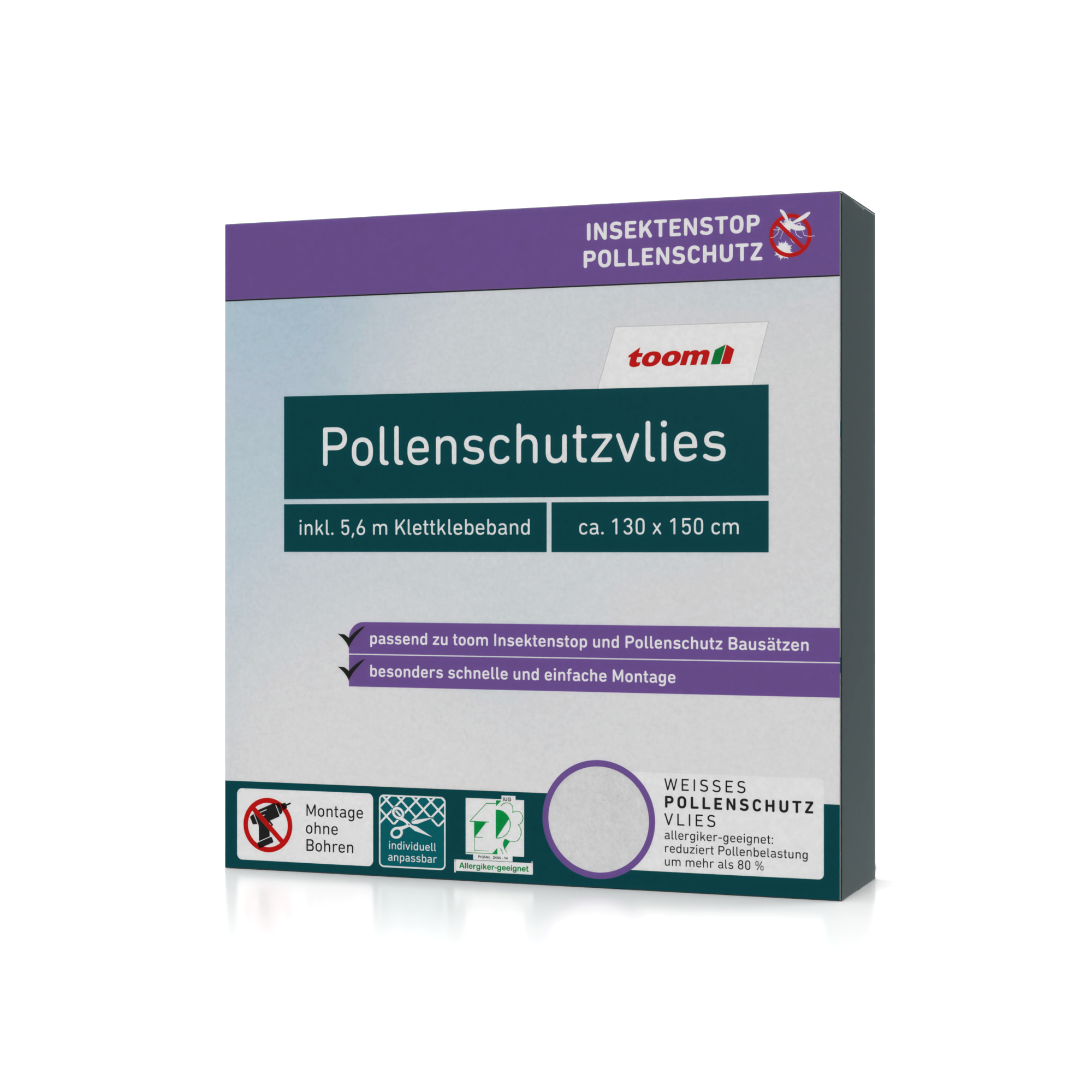 Pollenschutz-Vlies weiß 130 x 150 cm + product picture