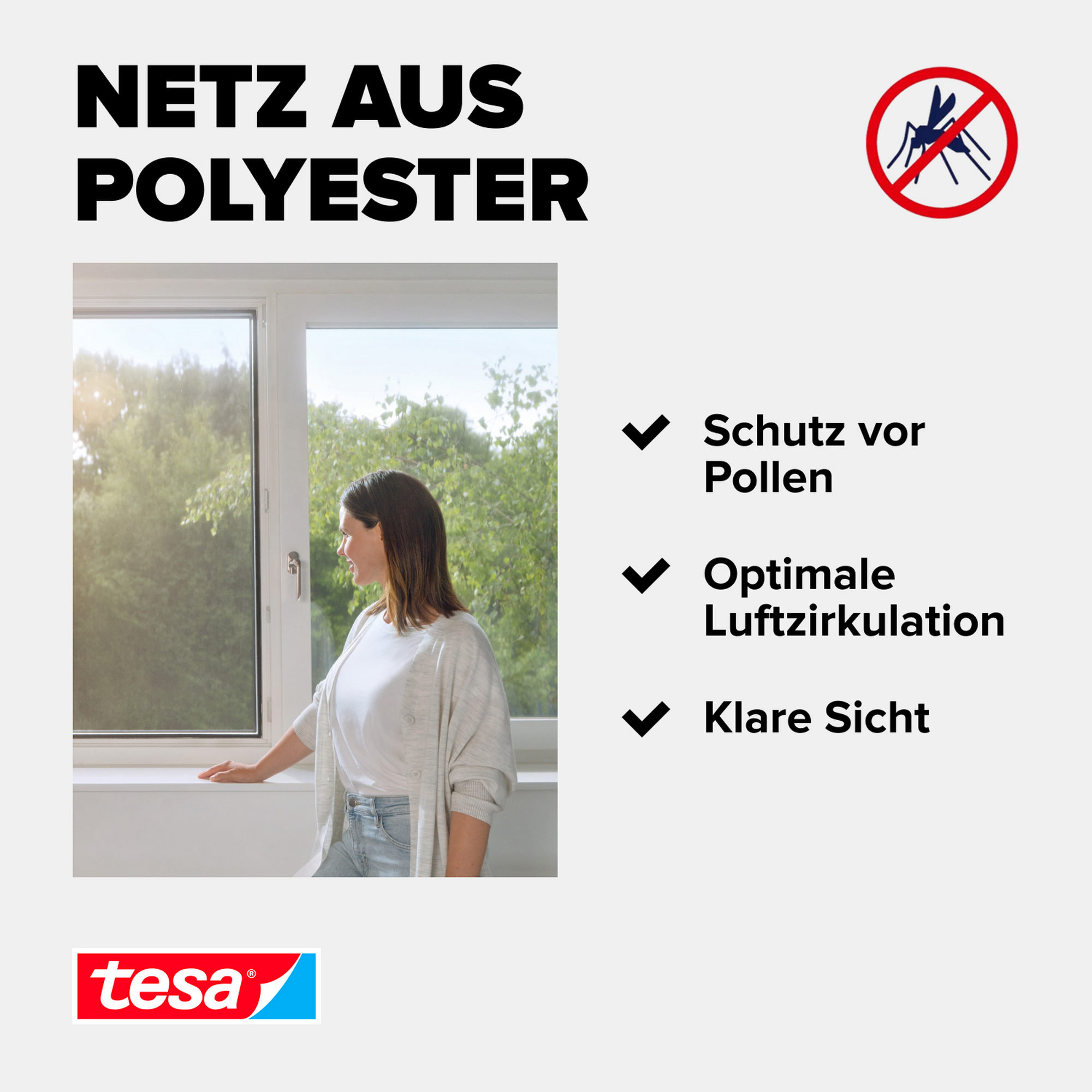 Pollenschutzgitter anthrazit 130 x 150 cm