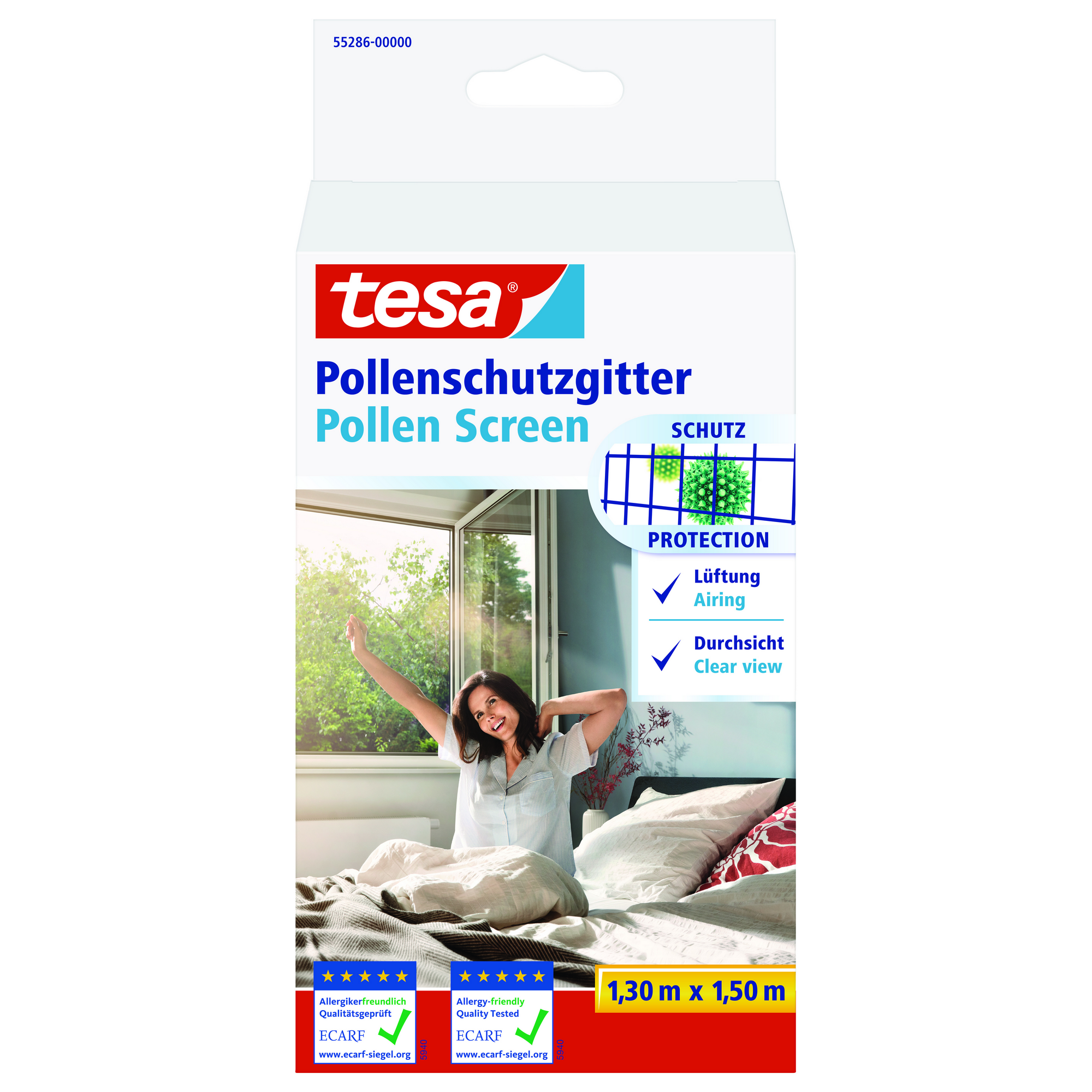 Pollenschutzgitter anthrazit 130 x 150 cm + product picture