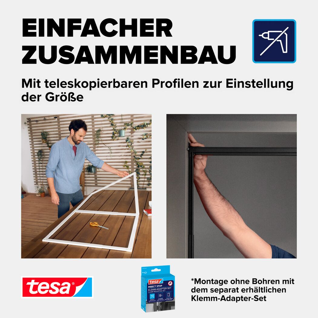 Türfliegengitter 'Falt' weiß teleskopierbar 100 x 220 cm