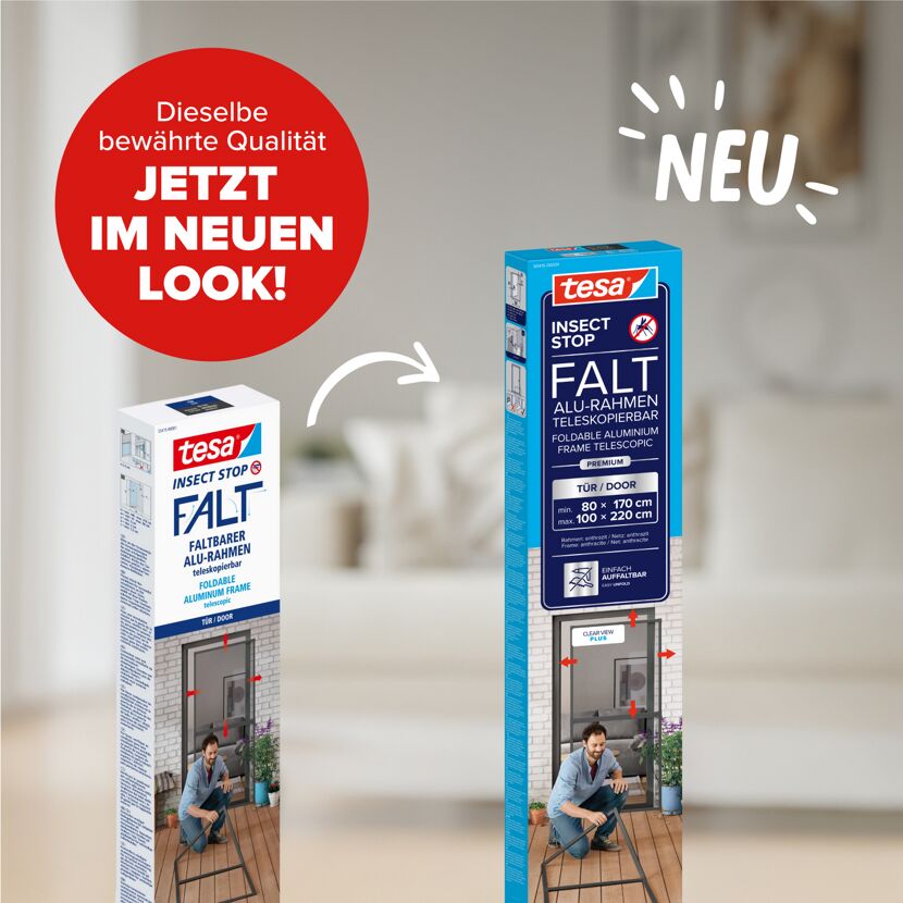 Türfliegengitter 'Falt' anthrazit teleskopierbar 100 x 220 cm