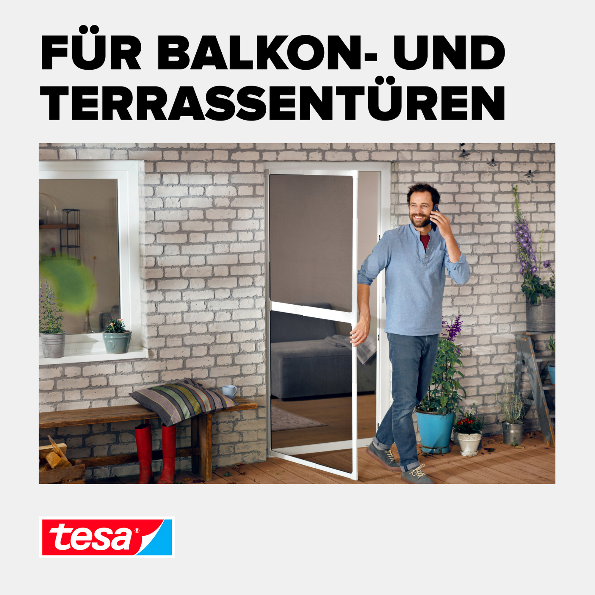 Adapterset für Türfliegengitter 'Falt' weiß, 3 Stück