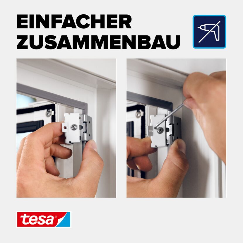 Adapterset für Türfliegengitter 'Falt' weiß, 3 Stück