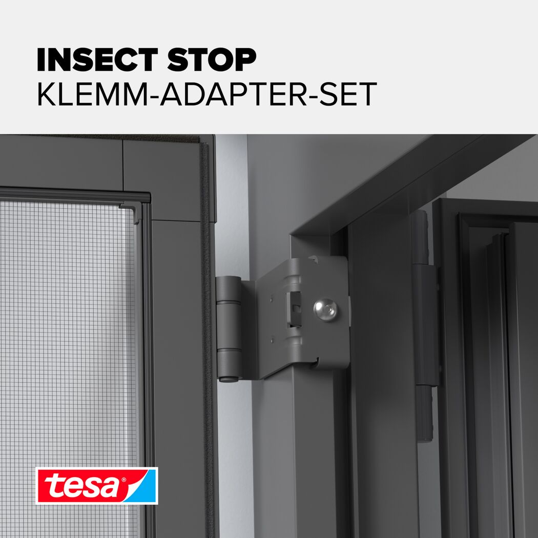 Adapterset für Türfliegengitter 'Falt' anthrazit, 3 Stück