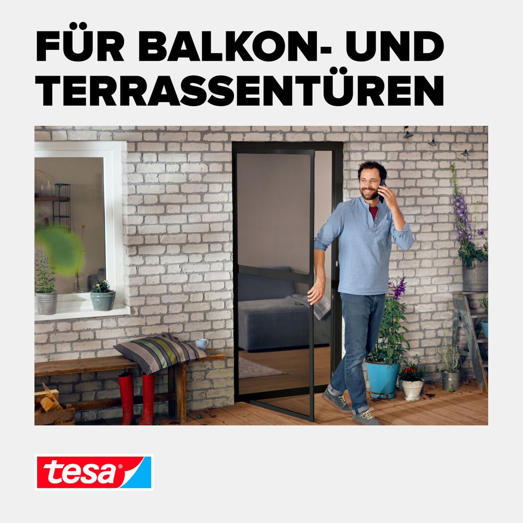 Adapterset für Türfliegengitter 'Falt' anthrazit, 3 Stück