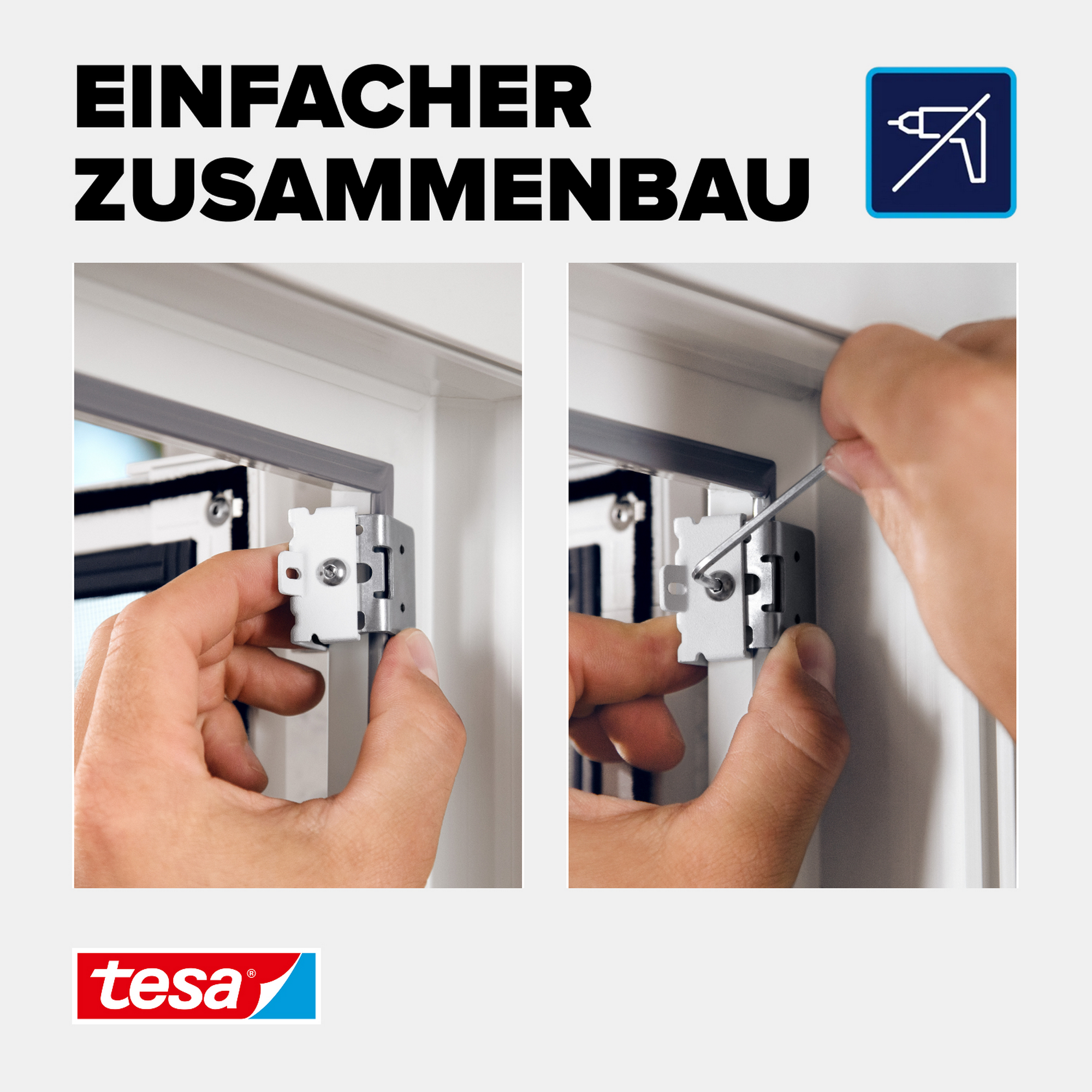 Adapterset für Türfliegengitter 'Falt' anthrazit, 3 Stück