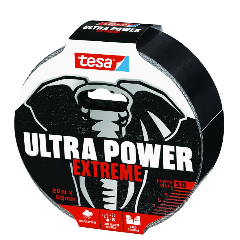 Schwarzes Klebeband tesa Ultra Power Extreme