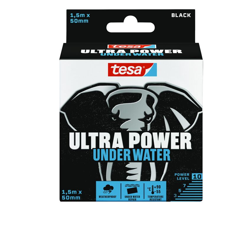 Schwarzes wasserfestes tesa Ultra Power Klebeband