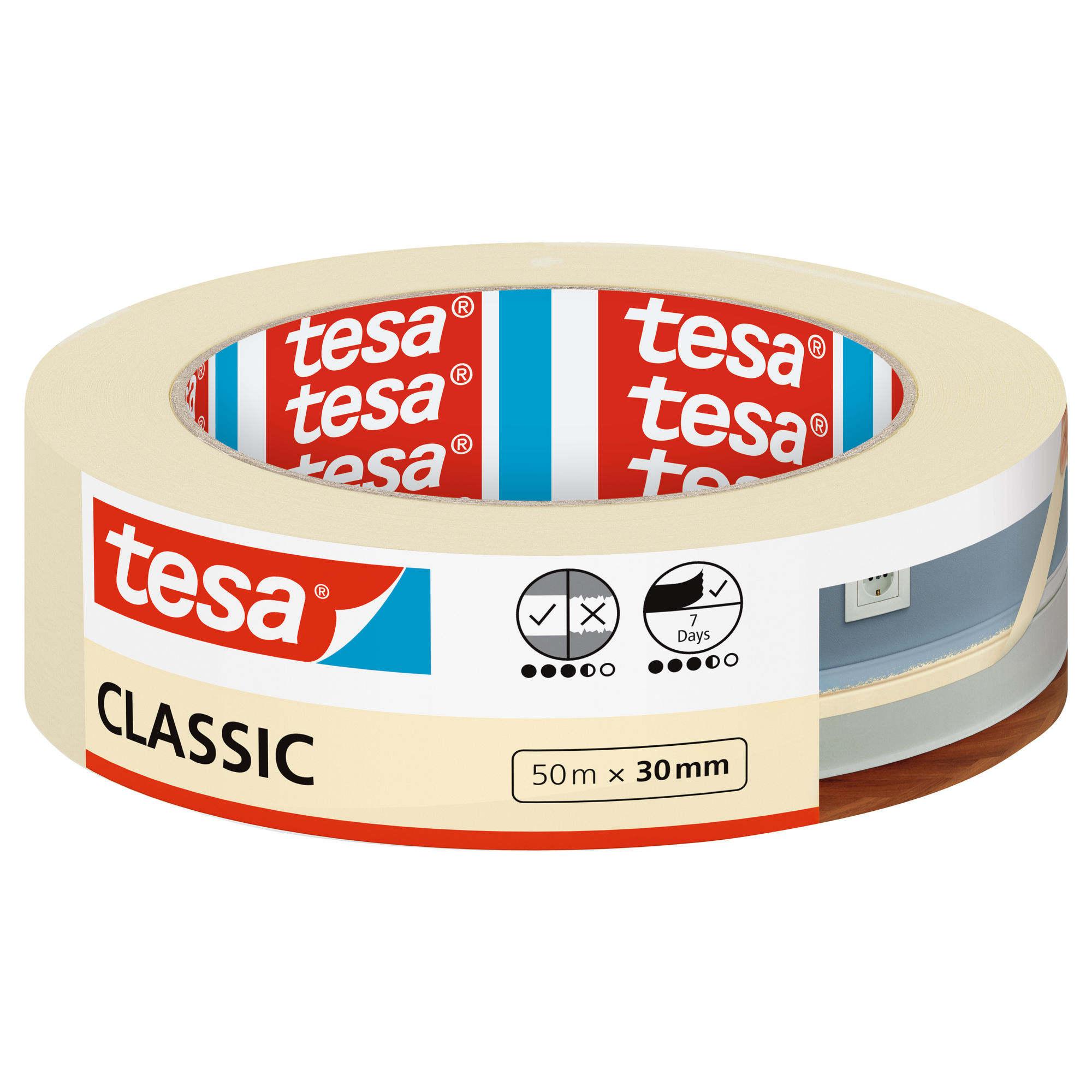 tesa Malerband ‚Classic‘ beige 30 mm x 50 m