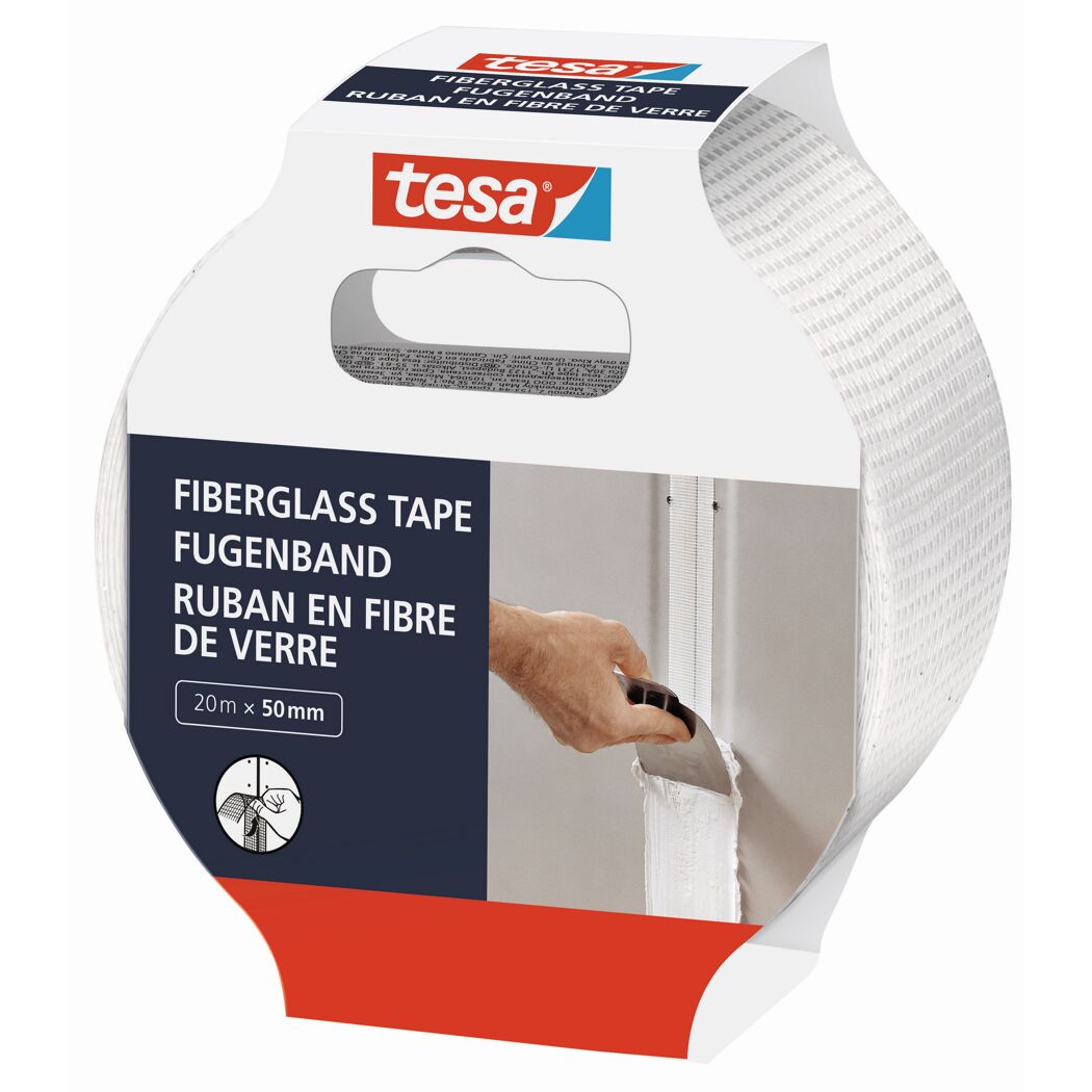 Tesa Glasfaserband, 20 m x 50 mm, mit Spachtel