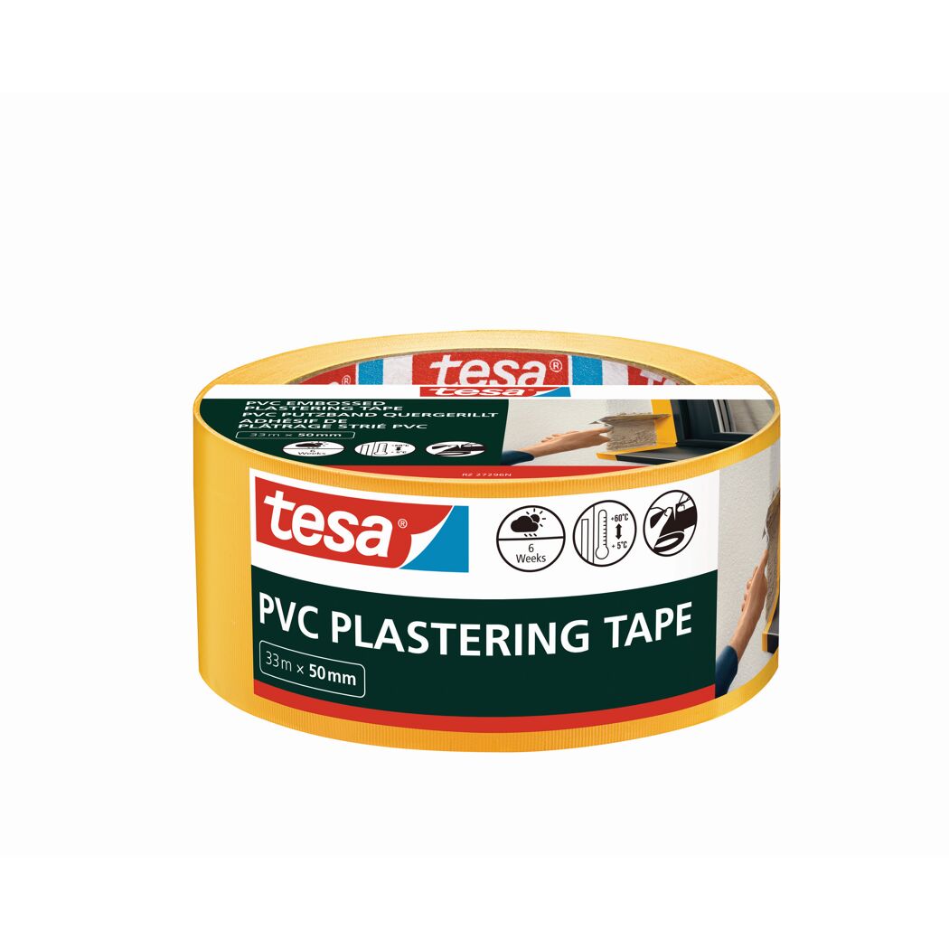 Tesa Putzband PVC gelb 33 m x 50 mm