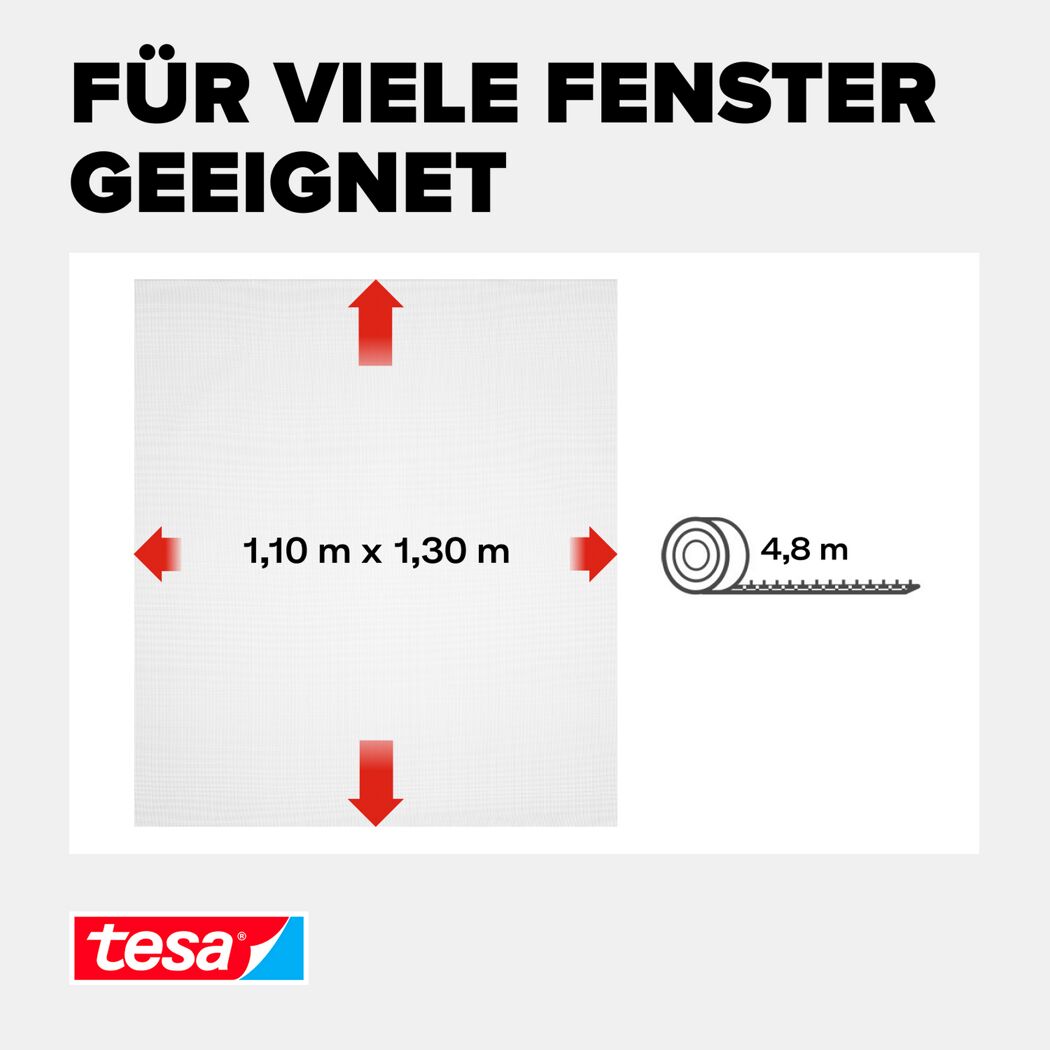 Fensterfliegengitter 'Standard' weiß 110 x 130 cm