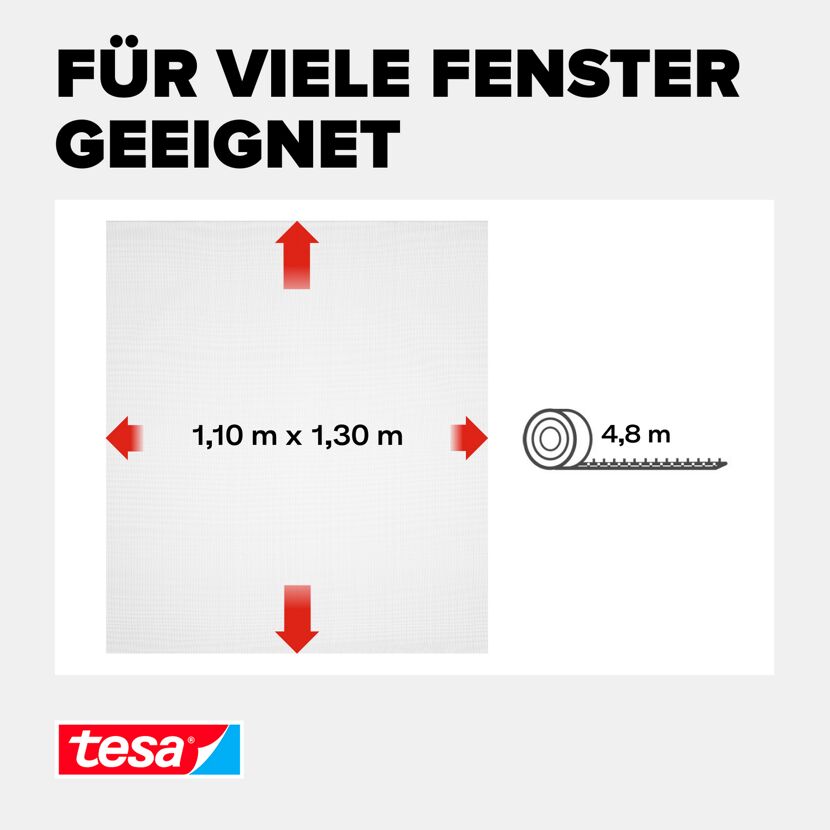 Fensterfliegengitter 'Standard' weiß 110 x 130 cm