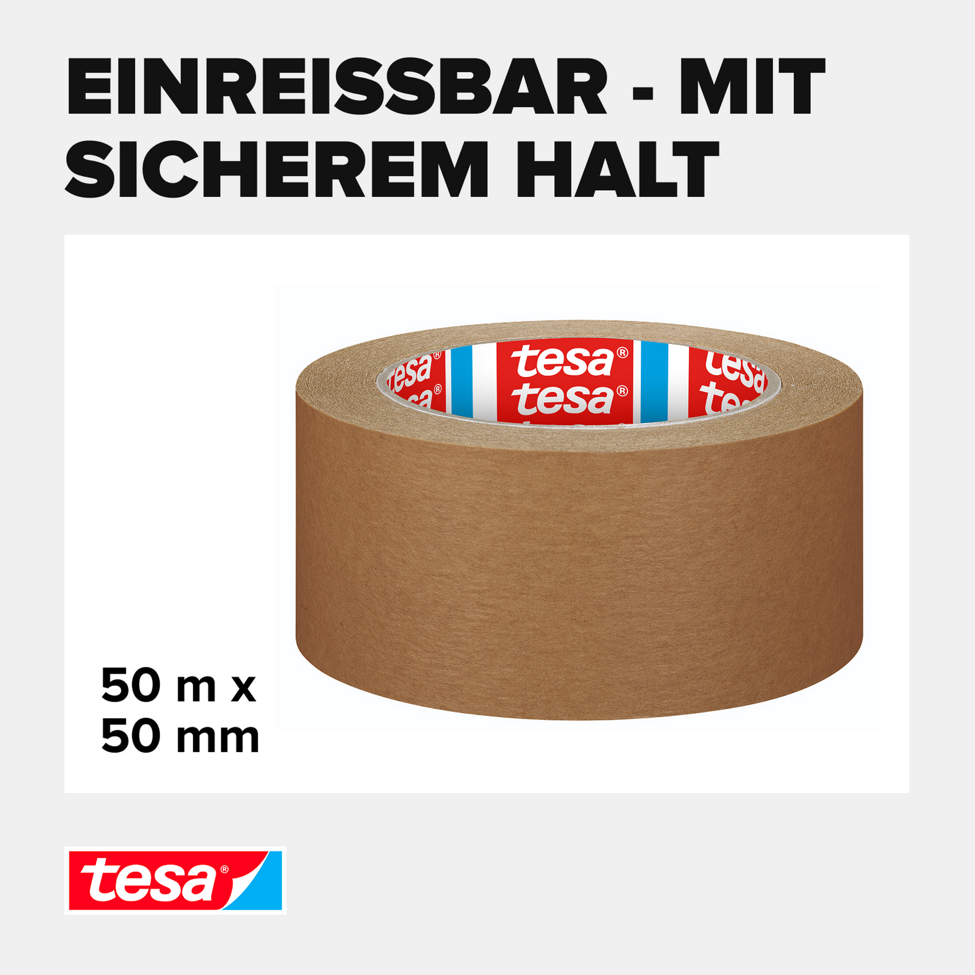 Papierklebeband 'Standard Paper' braun 50 mm x 50 m