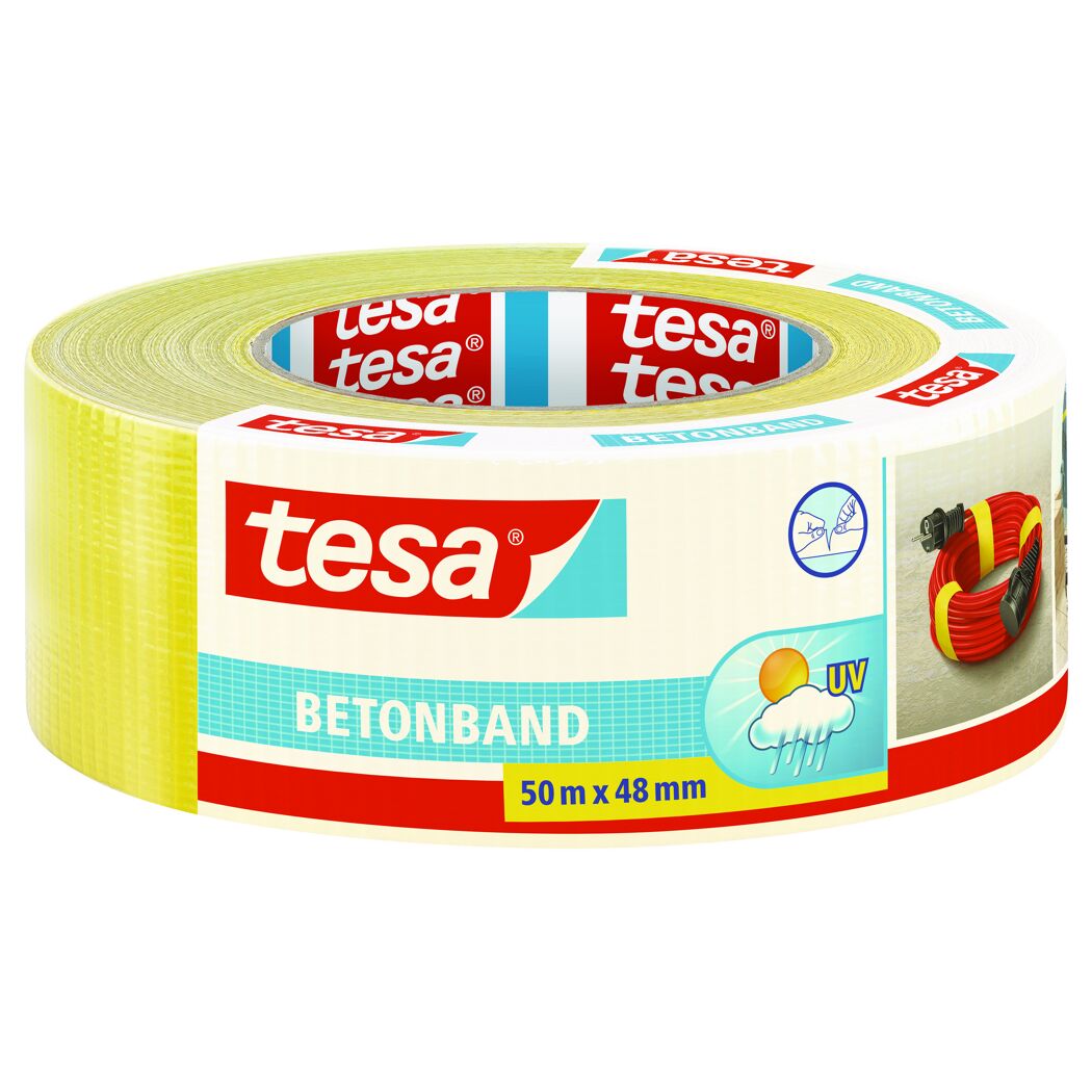 Tesa Betonband, 50 m x 48 mm, UV-beständig