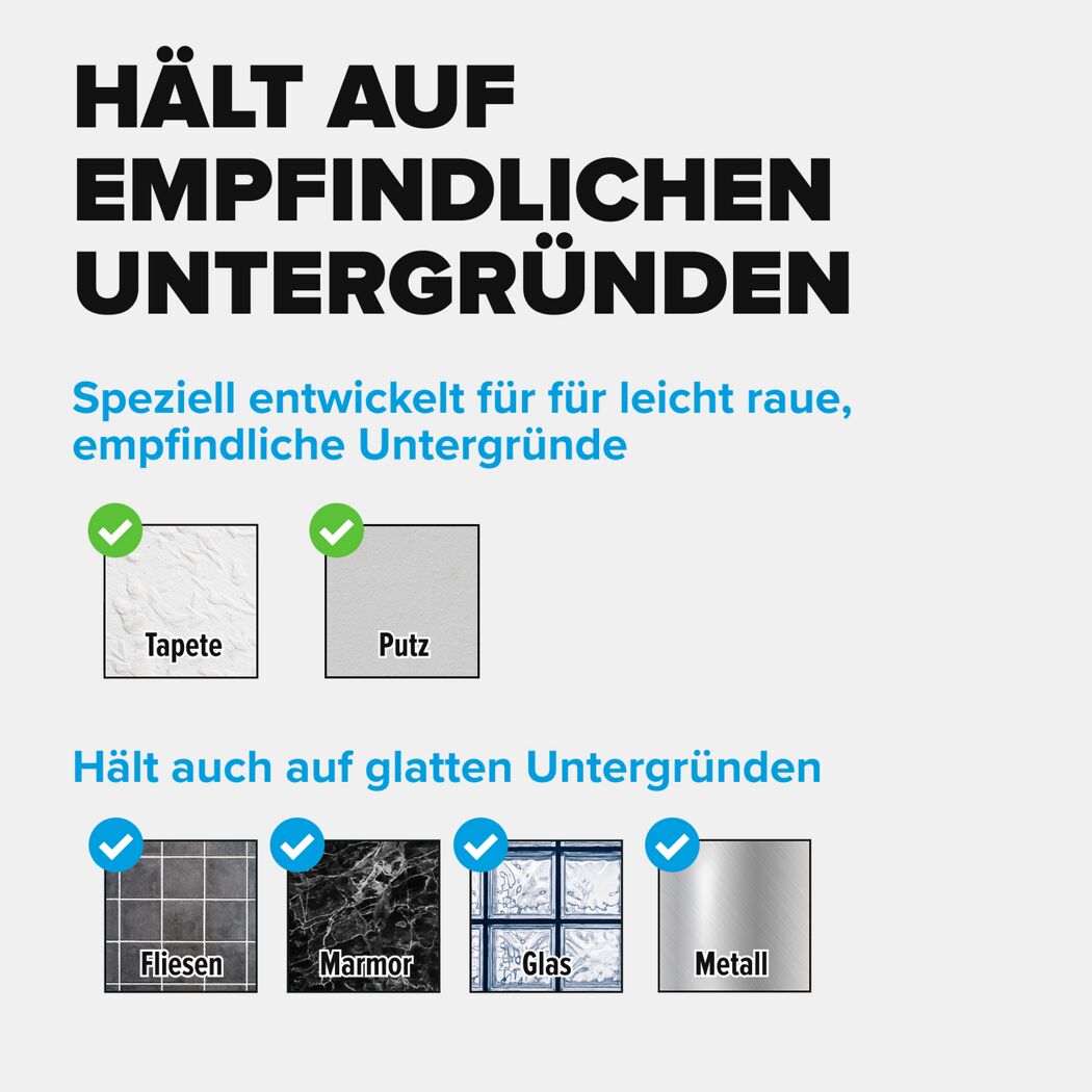 Klebenagel 'Powerstrips' weiß Tapete/Putz 1 kg, 2 Stück