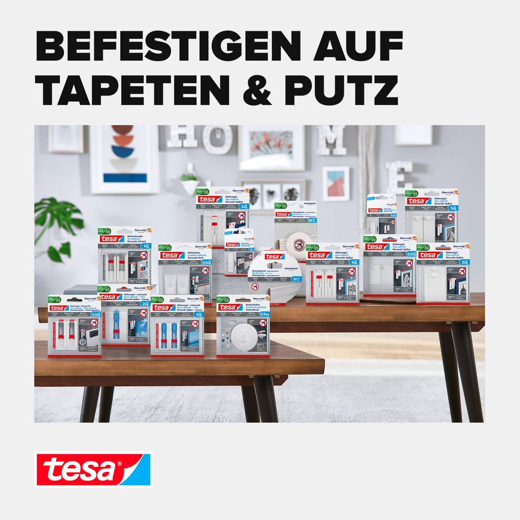 Klebenagel 'Powerstrips' weiß Tapete/Putz 1 kg, 2 Stück