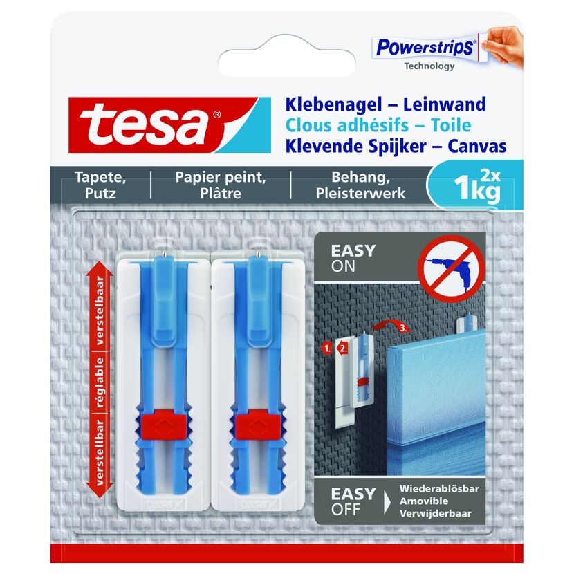 Tesa Klebenagel Leinwand, 2 Stück, 1 kg