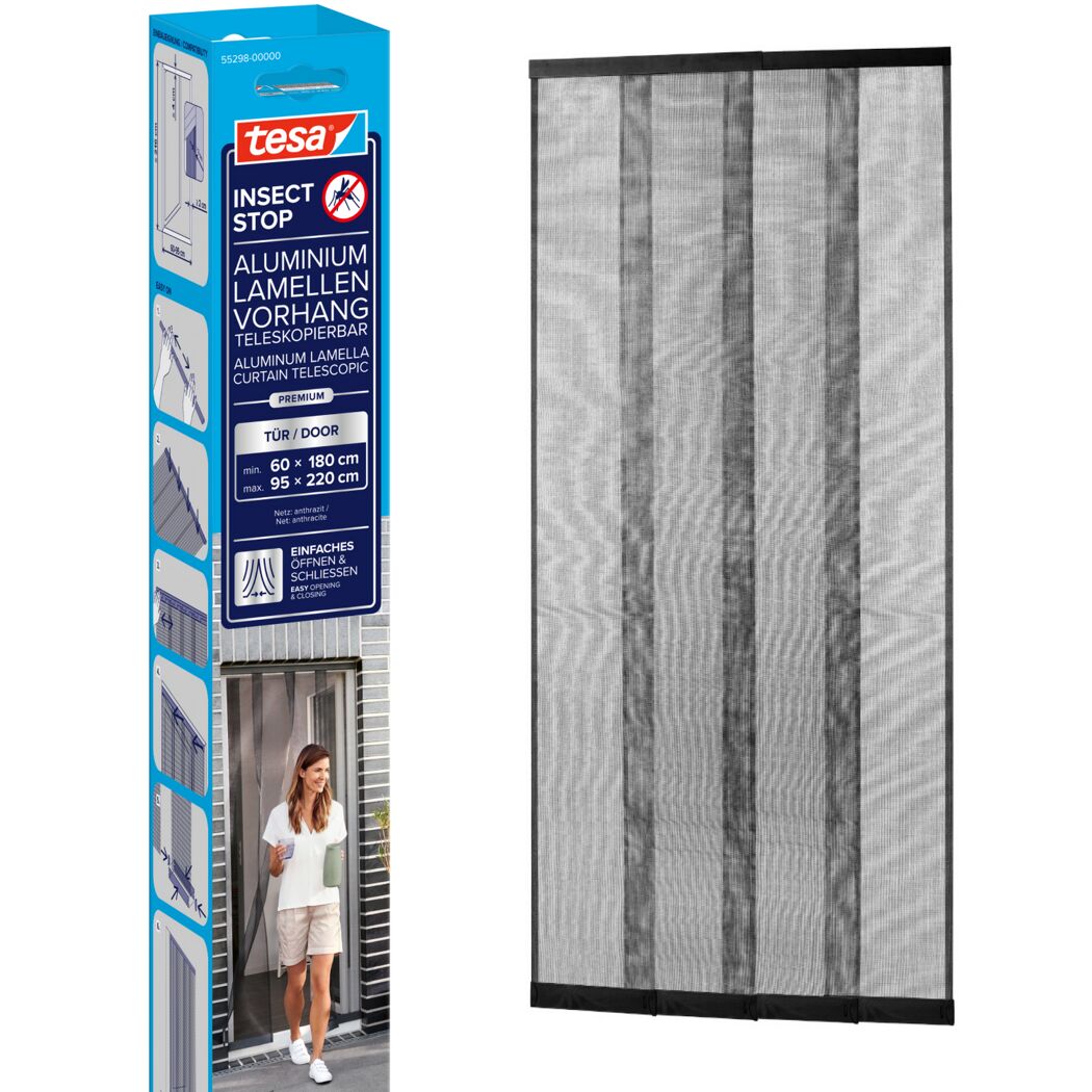 Lamellentür 'Premium' Aluminium teleskopierbar 95 x 220 cm