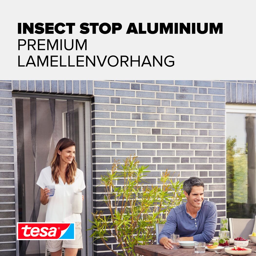 Lamellentür 'Premium' Aluminium teleskopierbar 95 x 220 cm