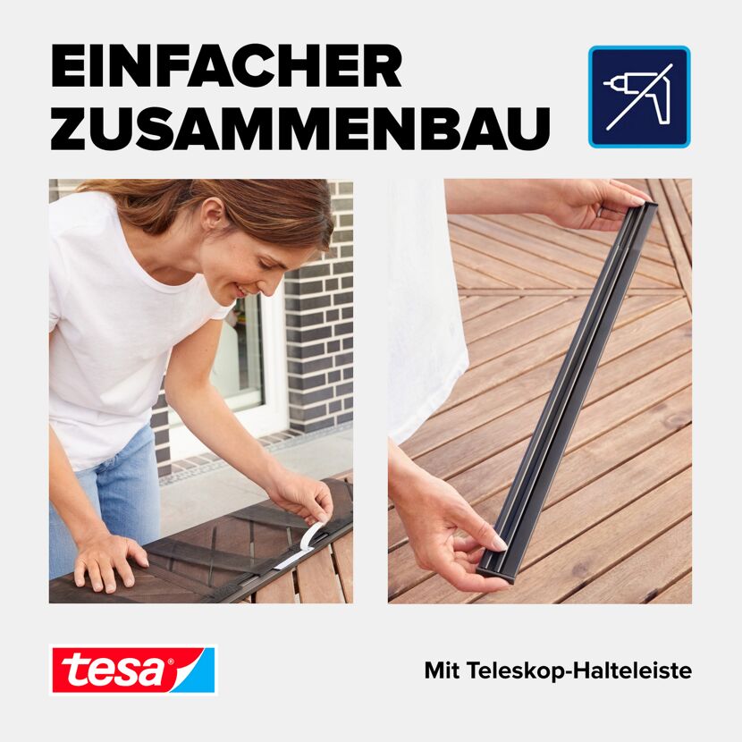 Lamellentür 'Premium' Aluminium teleskopierbar 95 x 220 cm
